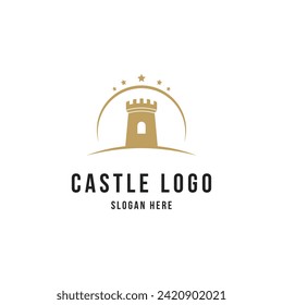 idea de diseño del logotipo del castillo