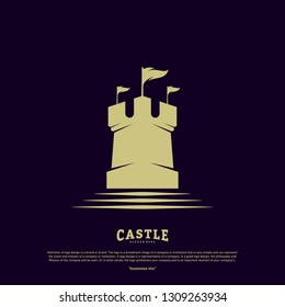 Castle logo design concept vector. Castle Tower logo Template Vector.