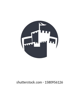 Castle logo design concept vector. Castle Tower logo Template Vector.	
