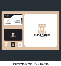 plantilla gráfica de diseño de logotipo de castillo