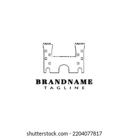 diseño de logotipo de castillo icono plantilla de imagen aislada negra
