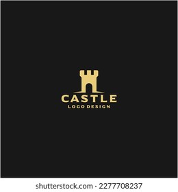 Castle logo design illustration icon