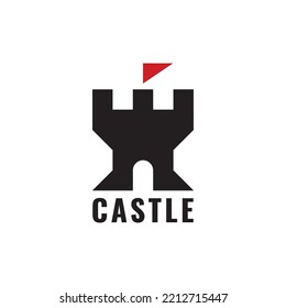 Castle logo design illustration vector template