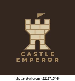 Castle logo design illustration vector template