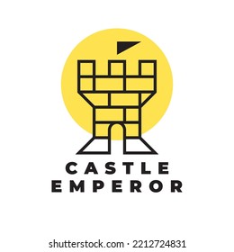 Castle logo design illustration vector template