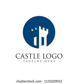 castle logo design, palace, fortress logo and symbol