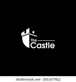 diseño del logotipo del castillo, logotipo del palacio, logotipo de la fortaleza	