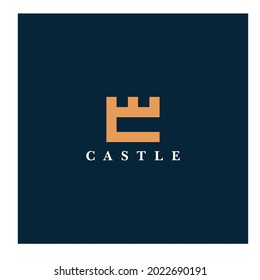 castle logo design, palace logo, fortress logo vector