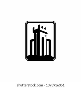 Castle Logo Design Stock Vector