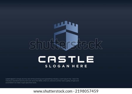 Castle logo design symbol vector illustration design template