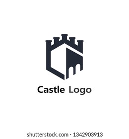 Castle logo design template