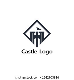 Castle logo design template
