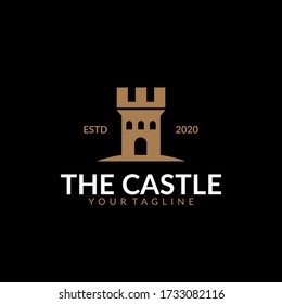 the castle logo design template