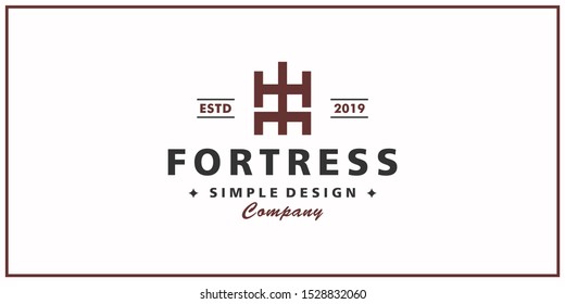 Castle logo design template concept Vector