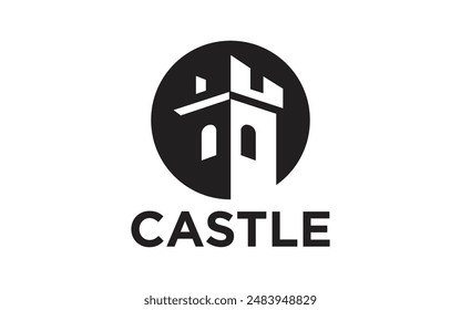 Castle logo design, Castle logo template design, emblem, symbol or icon