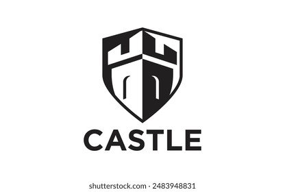 Castle logo design, Castle logo template design, emblem, symbol or icon