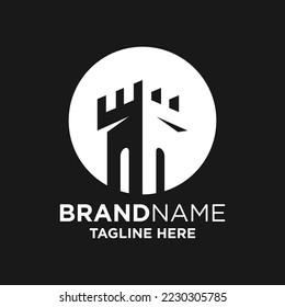 Castle Logo Design Template Inspiration, Vector Illustration.