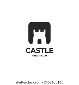 Castle logo design template vector illustration idea