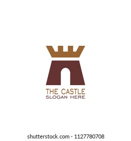 Castle logo design, vector icons.