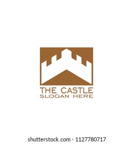 Castle logo design, vector icons.