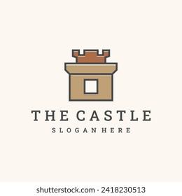 castle logo design vector illustration