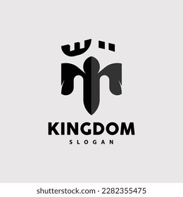 Castle Logo, Elegant Minimalist Design Royal Tower, Kingdom Fortress Vector, Illustration Template Icon