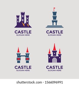 Castle logo or emblem set