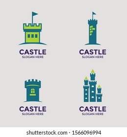 Castle logo or emblem set