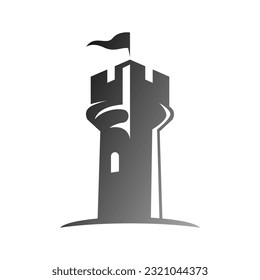 Castle logo icon design illustration