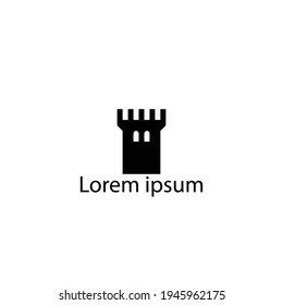 castle logo icon design with simple style