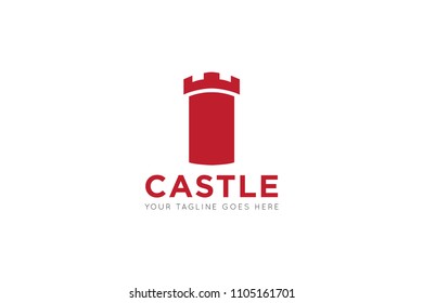 Castle logo, icon design template
