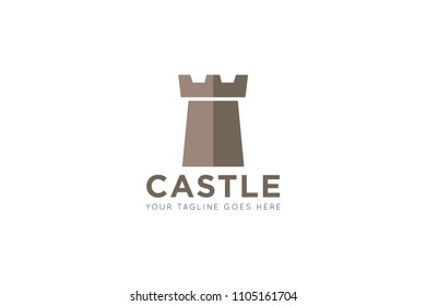 Castle logo, icon design template