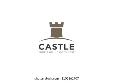 Castle logo, icon design template