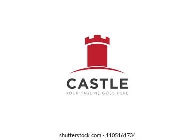 Castle logo, icon design template