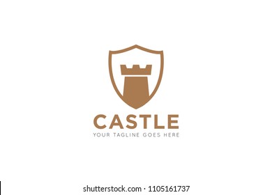 Castle logo, icon design template