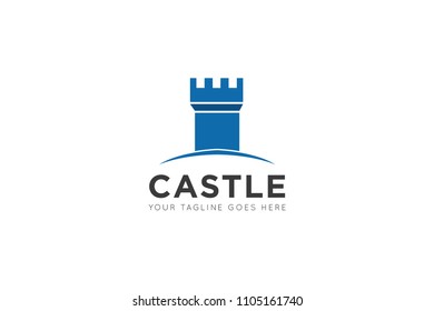 Castle logo, icon design template