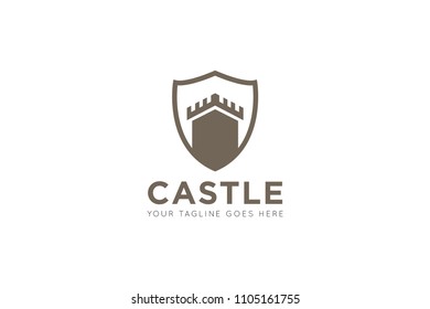 Castle logo, icon design template