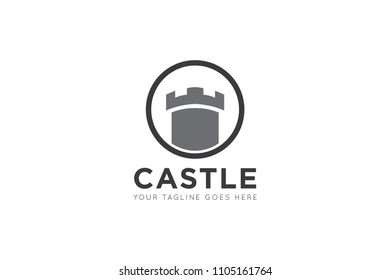 Castle logo, icon design template