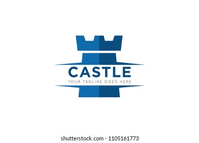 Castle logo, icon design template