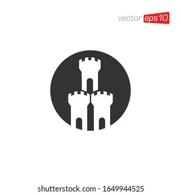 Castle Logo Icon Design Vector