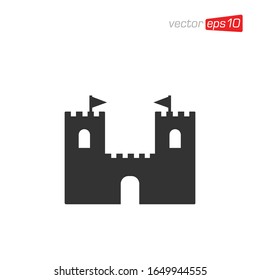 Castle Logo Icon Design Vector