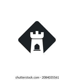 Castle logo icon design vector ilustration template 