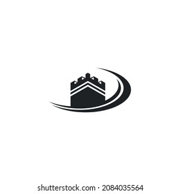 Castle logo icon design vector ilustration template 