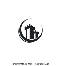 Castle logo icon design vector ilustration template 