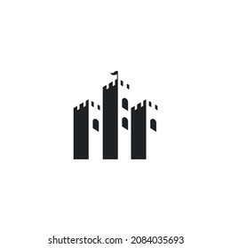 Castle logo icon design vector ilustration template 