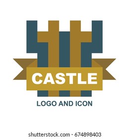 Castle logo, icon, and illustration
