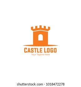 Castle logo, icon, and illustration full vector. Fort Logo Design