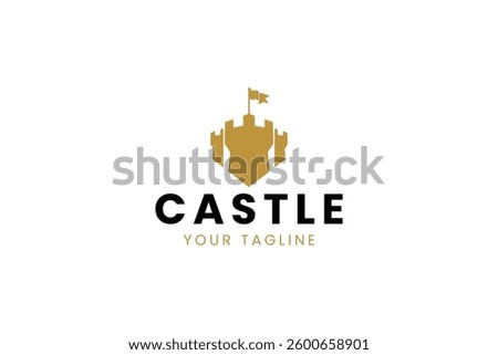 Castle logo icon illustration, simple logo for branding