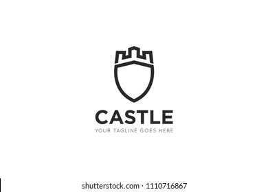 Castle logo, icon, symbol design template