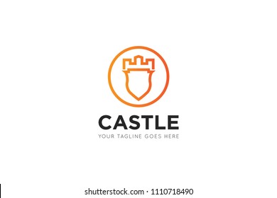 Castle logo, icon, symbol design template